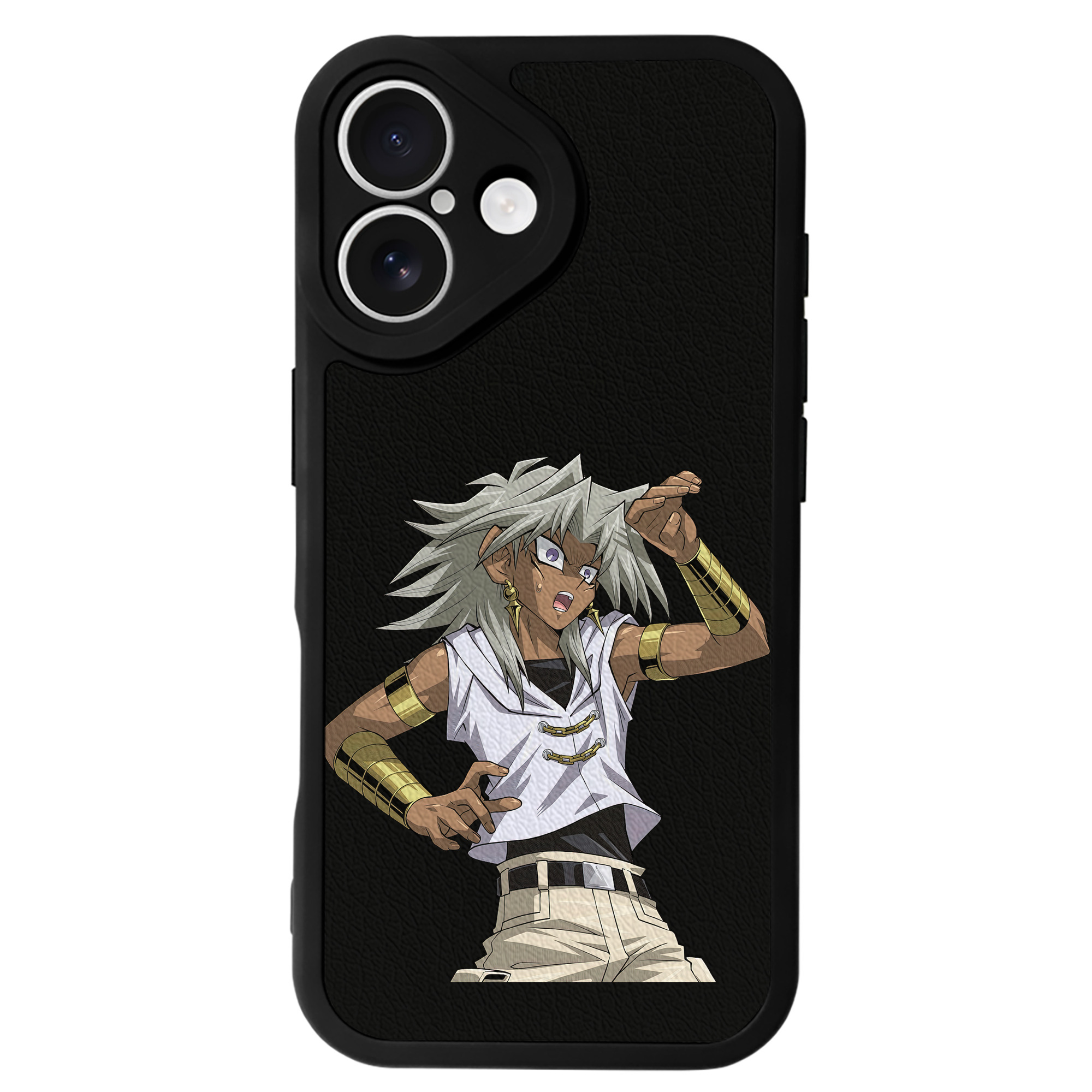 （画像用） 遊☆戯☆王 Yu-Gi-Oh! 【iPhone 16シリーズ対応】シリコンスマホケース（レザー調） 材質：シリコン